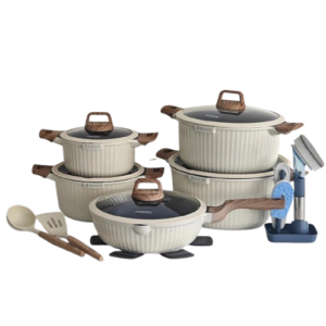 21pcs donnar aura cookware set(1 4)